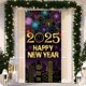 thumbnail image 4 of Letrero de bienvenida para fiesta de Nochevieja, letrero de puerta de Feliz Año Nuevo con fuegos artificiales coloridos, colgante de puerta de Año Nuevo, 4 of 5