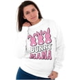 thumbnail image 3 of Cute Easter Bunny Mama Rabbit Tails Women Plus Size Crewneck Sweatshirt Brisco Brands 2X, 3 of 5
