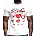 thumbnail image 1 of Camisetas para hombre, camiseta de algodón con cuello redondo, diseño de corazón y rama de árbol, manga corta, ideal para San Valentín., 1 of 8