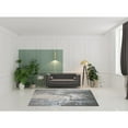 thumbnail image 2 of HomeRoots 513037 7 x 10 ft. Gray Ivory & Blue Abstract Stain Resistant Rectangle Area Rug, 2 of 5