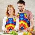 thumbnail image 5 of Colorful Tie Dye Star Pattern Apron-Garden Aprons for Women with Pockets-Cotton Linen Waterproof Kitchen Cooking Gardening Aprons Adjustable for Kitchen,Cooking,BBQ and Salon 33x27 Inch, 5 of 7