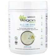 Naturade Vegan Smart All-in-One Nutritional Shake Powder, Vanilla, 20g Protein, 1.4lb, 22.8oz