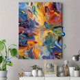 thumbnail image 4 of Abstract Colorful Swirls Oil Painting Canvas Print Wall Art for Living Room Office Hotel Cafe, 4 of 8