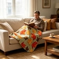 thumbnail image 6 of Nkmbld Thanksgiving Fleece Throw Blanket, Surper Soft Warm Maple Leaf Blanket for Chairs Sofa Bed, Fall Harvest Gifts and Farmhouse Home Decor, 6 of 8