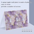 thumbnail image 3 of Yayeee Toggle Light Switch Wall Plate 2-Gang 4.56"x4.48" Decorative Outlet Cover, Pastel Purple Marble Pattern, 3 of 7