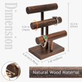 thumbnail image 3 of Soporte para pulseras ProCase de madera de 3 niveles, color marrón, 3 of 8