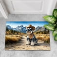 thumbnail image 4 of Welcome Fall Western Cowboy Schnauzer Enjoys Majestic Autumn Doormat Miniature Schnauzer Dog Lover Indoor Outdoor Welcome Mat - 01007, 4 of 5