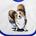 thumbnail image 4 of Inktastic Tricolor Papillon Boys or Girls Baby Bib, 4 of 4