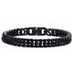 thumbnail image 1 of Pulsera de cadena de eslabones chapada en negro inoxidable para hombre, 8 mm de ancho, 7,4, 1 of 5