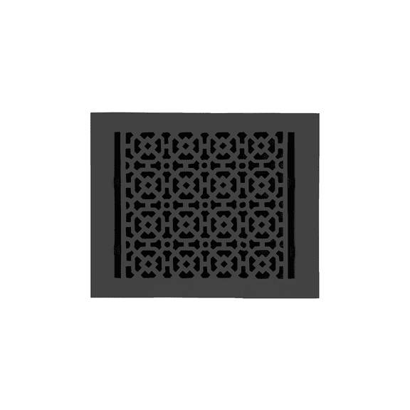 Achtek Air Supply Vent 8"x 10" Duct Opening (Overall 9-1/2"x 11-1/2") Solid Cast Aluminium Register Cover | Powder Coated