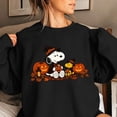 thumbnail image 2 of Greenora Witch Hat Halloween Sweatshirt, Cute Dog Friends Cotton Blend, S-5XL, 2 of 5
