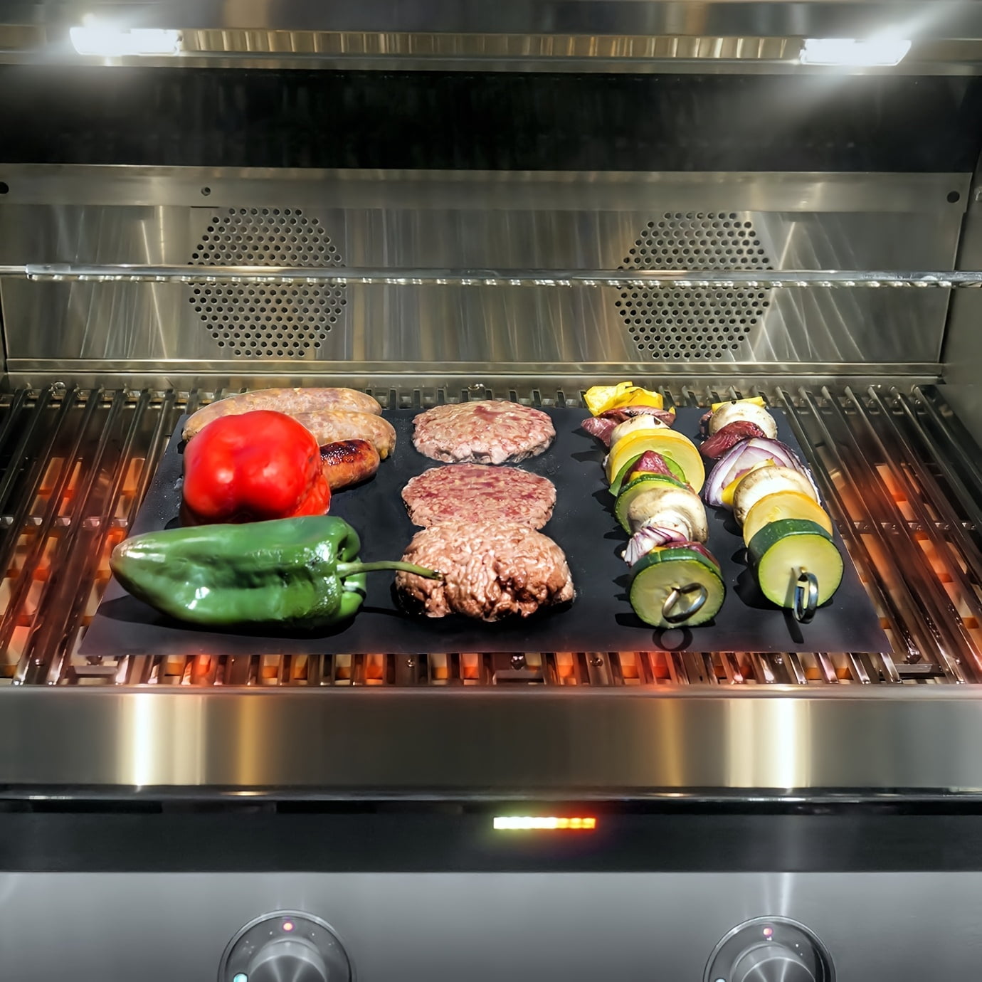 5-Pack High Heat Resistant Non-Stick Grill Mats for Oven, Microwave, Outdoor Picnic, and BBQ