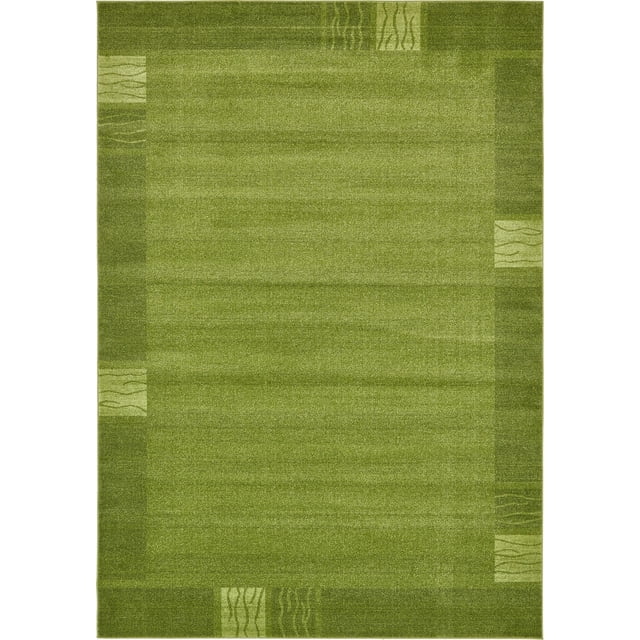 Unique Loom Del Mar Collection Tapis de Transition Contemporain, 8' x 11' 4", Vert/beige