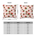 thumbnail image 6 of Wukai Strawberry Floral Premium Polyester Fleece Pillow Covers with Hidden Zipper Closure,Luxuriously Soft and Durable-12"x12", 6 of 7