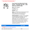 thumbnail image 2 of Front Control Arm Wheel Hub Tie Rod End Kit - Compatible with 2001 - 2006 GMC Sierra 2500 HD 4WD 2002 2003 2004 2005, 2 of 2