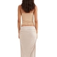 thumbnail image 5 of Coduop Women Sleeveless Slim Crop Tank Top Pleated Bustier Strappy Cropped Vest, 5 of 6