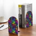 thumbnail image 5 of Picia Bright Universe Pattern Wood Bookends for Shelves,Non-slip Bookends, Heavy Duty Wooden Bookend Support,1 Pair, 5 of 8