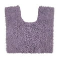 thumbnail image 5 of Home Weavers Fantasia Collection Toilet Rugs U Shaped Contour, Bathroom Rug, Non-Slip Contour Mat for Bathroom, 100% Cotton Soft & Water Absorbent, Machine Washable, 20"x20" Contour Purple, 5 of 5