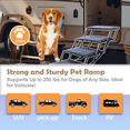 thumbnail image 6 of Dog Ramp for Car Truck SUV Dog Stairs for Large Dogs Folding Pet Stairs with Non-Slip Rug Surface Supports Up to 250 lbs (5 Steps), 6 of 7