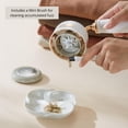 thumbnail image 6 of SALAV® Retro Edition Rechargeable Fabric Shaver and Lint Roller with 6-Blade Shaving System, Pearl, 6 of 18
