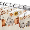 thumbnail image 6 of Shower Curtain 72"W x 96"L Autumn Thanksgiving Pumpkin Linen Fabric Shower Curtains Set with Hooks Water Repellent Bathroom Curtains Machine Washable Bathroom Accessories, 6 of 6