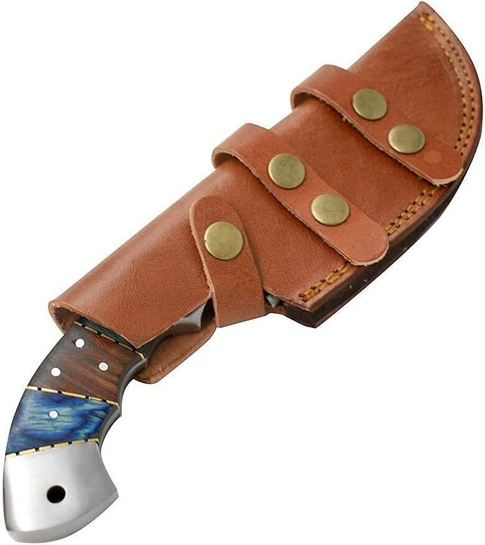 10.5" Two Tone Wood Tracker Survival Knife Full Tang Blade With Sheath