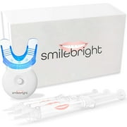 SmileBright 35% Carbamide Peroxide Teeth Whitening Kit with LED Light Tray, Strong Mint Teeth Whitening Gel Tooth Whitener, Non Sensitive Stain Removal