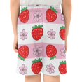 thumbnail image 3 of Strawberry Flower Pattern Athletic Shorts Breathable with Comfort Fit Drawstring Casual Sweatshorts X-Large, 3 of 9