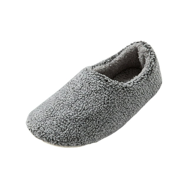 House Slippers Women Plus Velvet Lambswool Slip-On Closed Toe Slippers