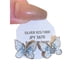 thumbnail image 4 of Pendientes de flor de mariposa de cristal azul degradado con aguja plateada, pendientes de verano pequeños y frescos con temperamento, pendientes dulces de moda, 4 of 6