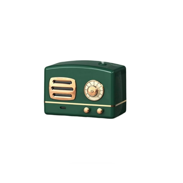 Matsuzay Mini humidificadores con forma de Radio, humidificación de aire de mesa, dispositivo de humidificación Retro, dormitorio, sala de Humidificadores Verde