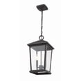 thumbnail image 4 of 2 Light Outdoor Chain Mount Lantern In Transitional Style 9.5 Inches Wide By 17.5 Inches High-Black Finish Z-Lite 568Chb-Bk, 4 of 5