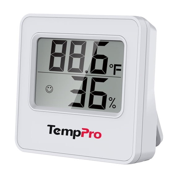 TempPro Mini Indoor Thermometer Hygrometer for Home, Room, Nursery, Garage, Greenhouse, Humidor (Formerly ThermoPro)