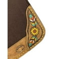 thumbnail image 2 of Klassy Cowgirl 28" x 30" Barrel Style Felt Saddle Pad w/ Painted Feather & Sunflower, 2 of 2
