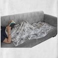 thumbnail image 5 of Botanical Soft Flannel Fleece Throw Blanket, Meadow Blossoms Peony Petals Rural Flourish Bouquets Leaf Field, Cozy Plush for Indoor and Outdoor Use, 60" x 80", Charcoal Grey and White, by Ambesonne, 5 of 5