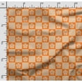 thumbnail image 2 of Soimoi Checker Board Print, Poly Taffeta Fabric, Decor Sewing Fabric by The Yard 56 Inch Wide, Decorative Fabric for Outdoor Upholstery, Umbrellas and Home Accents, Orange, 2 of 5