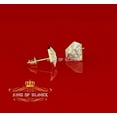 thumbnail image 5 of King of Bling's 0.24ct Cubic Zirconia 925 Yellow Silver Women's & Men's Hip Hop Stud Earrings, 5 of 10