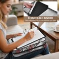 thumbnail image 5 of Haosy Accordion File Organizer Zipper Binder 500 Sheet 6-Tab Expanding File Folder Multi-Pocket 1.2 Inch 3 Ring Gnome Rose Black White Hat, 5 of 7