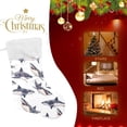 thumbnail image 4 of Christmas Stockings Sharks Pattern Large Candy Stockings Stuffers Cute Xmas Sock Decorations 1PC for Home Holiday Party 12" x18" Decor Gifts, 4 of 7