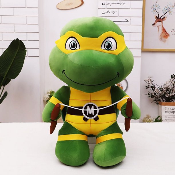 Juguetes de peluche de Anime Tmnt, Tortugas Ninja Mutantes adolescentes, versión Q, almohada, muñeca, regalo de cumpleaños y Navidad, decoración de fiesta, 65cm Fivean unisex