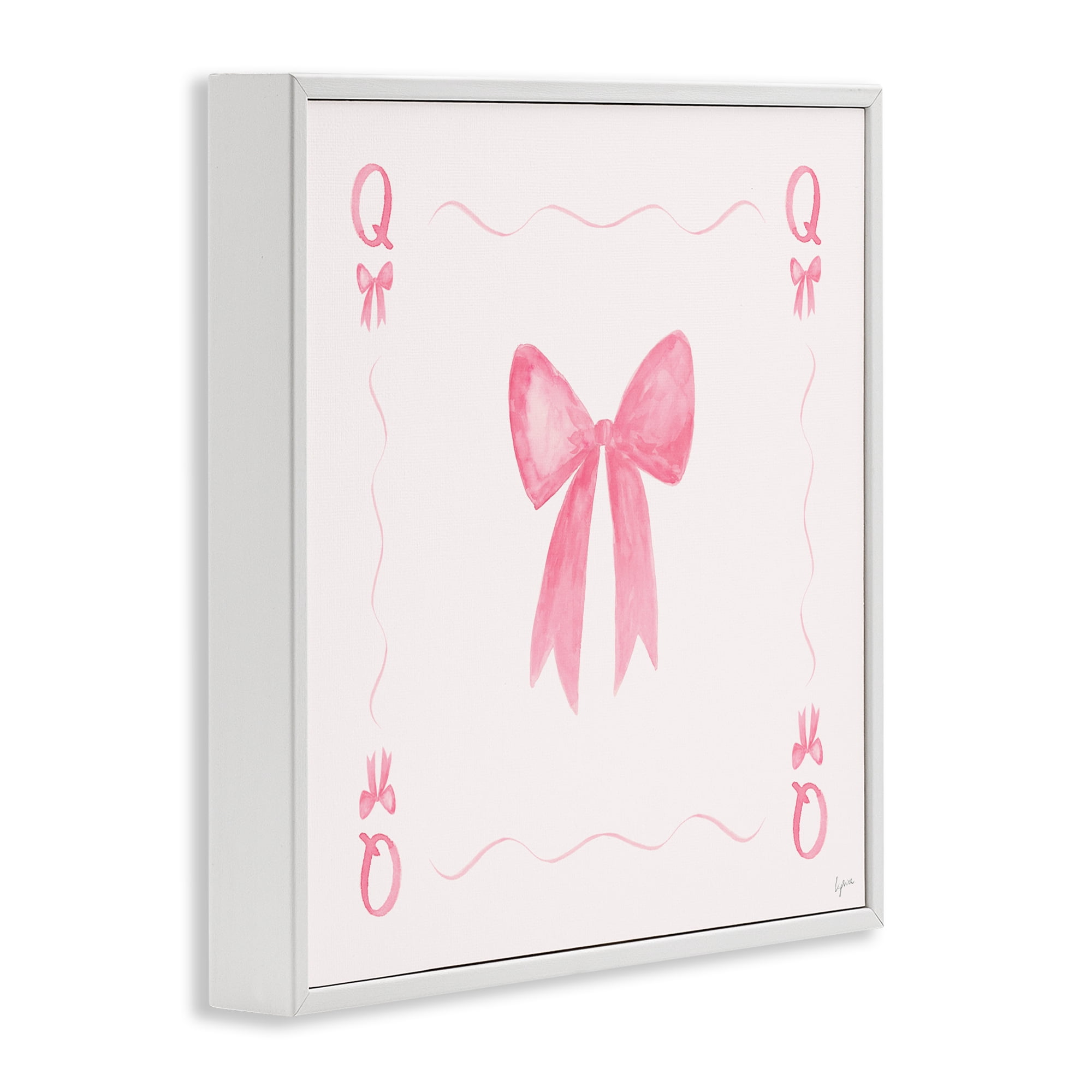 Stupell Industries Queen of Ribbons Card White Framed Giclee Art, design by Lucille Price