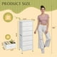 thumbnail image 3 of Cómoda WLIVE, blanca, alta, 6 cajones, con compartimentos de tela y tapa de madera, 3 of 9