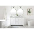 thumbnail image 6 of Elegant Decor Clarence 60" Solid Wood and Metal Double Bathroom Vanity in White, 6 of 8
