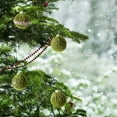 thumbnail image 4 of AYktou 4Pcs Christmas Balls Ornaments, Glittering Flocking Hanging Ball Xmas Tree Decor Set Multiple Style Hanging Pendants Christmas Baubles for Xmas Tree Holiday Party Scene Layout, Mint Green, 4 of 6