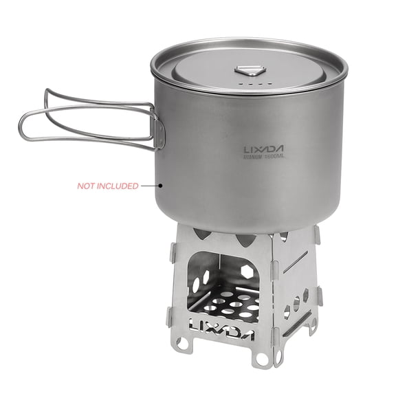 Titanium Outdoor Camping Stove Portable  Folding Wood Stove Pocket Stove Camping Fishing Hiking