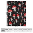 thumbnail image 4 of HENGT  Cute Mushrooms Plush Throw Blanket Red Mushrooms Sherpa Blanket Natural Wild Fungus Throw Blanket Botanical Fuzzy Blanket for Kids Boys Girls, 4 of 6