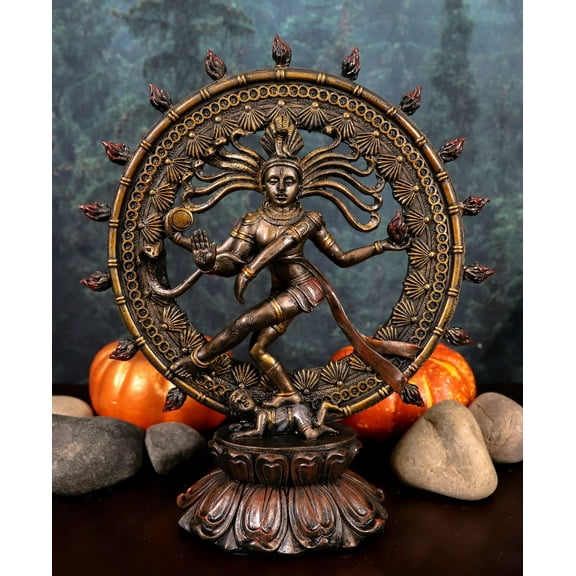Ebros Hindu Shiva Nataraja Lord Of The Dance Cosmic Dancer God Statuette 9"H