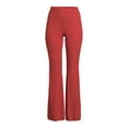 thumbnail image 5 of No Boundaries Women's Juniors Ribbed Flare Lettuce Hem Pants, Sizes S-XXXL, 5 of 5