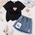 thumbnail image 2 of UAYOTSE Kids 2 Piece Outfits Girls Summer Plaid Short Sleeve T-Shirts and Pants Set Fashion Clothing Sets,Sizes 5-6 Years, 2 of 3