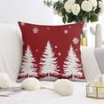 thumbnail image 3 of Red Christmas Triangle Tree Snowflake Throw Pillow Covers Modern Square Cushion Covers 2 Pieces Vintage Pillowcase for Couch Sofa Bed Farmhouse, 3 of 7